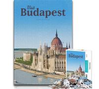 Puzzle Visita Budapest 1000 pezzi per adolescenti, modelli da assemblare, attività divertenti da fare a casa, regalo di compleanno, regali da viaggio 75x50cm