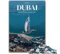 Puzzle "Visita Dubai" da 1000 pezzi per adolescenti, regalo di compleanno per trascorrere il tempo in casa, regali, decorazioni murali per 14+ anni, 1000 pezzi (26x38cm)