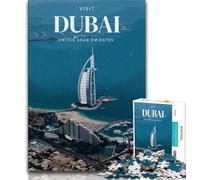 Puzzle Visita Dubai da 1000 pezzi per adulti, gioco stimolante e gioco per famiglie, ideale come regalo per tutta la famiglia, 38x26cm