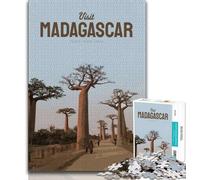 Puzzle "Visita il Madagascar" da 1000 pezzi per adulti e ragazzi, aiuta il cervello a esercitare i giocattoli avvincenti per coltivare la pazienza e l'interazione genitore-figlio, 50x75cm
