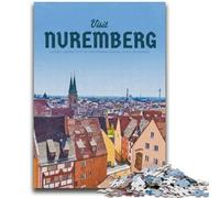 Puzzle Visita Norimberga per adolescenti 1000 puzzle, per età 14+ Giochi divertenti Attività divertenti a casa, regali di compleanno, regali di viaggio 1000 pezzi (50x75cm)