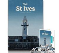 Puzzle Visita St Ives Puzzle da 1000 pezzi per adolescenti, regalo di compleanno, regali, arte murale per bambini dai 14 anni in su 26x38cm