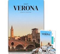 Puzzle Visita Verona Puzzle 1000 pezzi per adulti, giochi educativi, decorazioni per la casa, regali per tutta la famiglia, 26x38cm