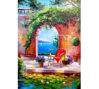 Puzzle Vista sul mare attraverso l'arco 1000 pezzi