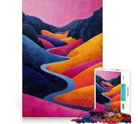 Puzzle Vivid Valleys da 1000 pezzi,divertente per stimolare la memoria,di qualità professionale,un regalo pensato per chi ama l'attività mentale (38x52cm)