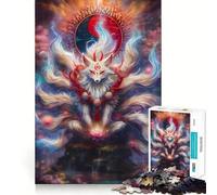 Puzzle "Volpe a Nove Code" da 1000 pezzi, gioco per lo sviluppo della mente, rilassante, taglio di precisione, pezzo da collezione (50x75cm)