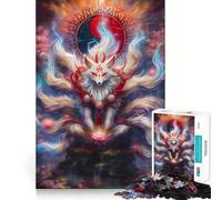Puzzle "Volpe a nove code" per adulti, 1000 pezzi, rompicapo rilassante, assemblaggio immagini, regalo di Natale (38x52cm)