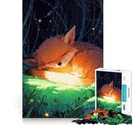 Puzzle "Volpe addormentata nella foresta" per adulti, 1000 pezzi, gioco di logica, divertente da assemblare, taglio preciso, regalo memorabile 38x26cm
