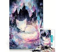 Puzzle "Volpe addormentata nella grotta di cristallo" da 1000 pezzi per ragazzi, giocattolo intelligente per la casa, taglio preciso, regalo premuroso 50x75cm