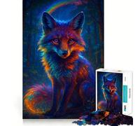 Puzzle "Volpe Arcobaleno nella Foresta Incantata" per adulti, 1000 pezzi, per migliorare la memoria, alleviare lo stress, assemblare, regalo memorabile (50x75cm)