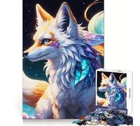 Puzzle "Volpe dello Spirito Celeste in una Notte Mistica" da 1000 pezzi,per sviluppare la destrezza mentale,ideale per il relax,con incastri perfetti e un significato speciale (38x26cm)
