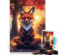 Puzzle "Volpe in meditazione Zen" da 1000 pezzi,gioco di abilità mentale,pezzi a incastro precisi,divertimento assicurato per tutta la famiglia (38x52cm)