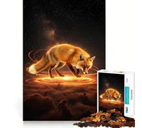 Puzzle Volpe Mistica in Paesaggio Cosmico per Ragazzi, 1000 Pezzi, Stimola la Memoria, Rilassante, Divertente, Montaggio, (50x75cm)