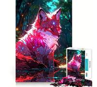 Puzzle "Volpe Mistica nella Foresta Incantata" per adulti, 1000 pezzi, gioco di logica e abilità, antistress, taglio preciso, regalo elegante (50x75cm)