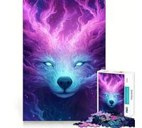 Puzzle "Volpe Mistica tra le Fiamme" per Ragazzi, 1000 Pezzi, Gioco Mentale, Tempo Libero, Divertimento, Taglio Premium, Regalo Premuroso (50x75cm)