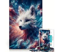 Puzzle Volpe nel Cielo Celeste Bianco da 1000 pezzi,gioco cognitivo divertente,taglio di alta precisione, alleviare lo stress (38x52cm)