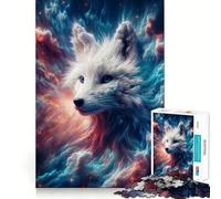 Puzzle "Volpe nel Cielo Celeste Bianco" da 1000 pezzi,gioco creativo e stimolante per la mente,con componenti robusti e facili da trasportare,ideale come regalo (50x75cm)