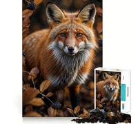 Puzzle "Volpe rossa in autunno" per adulti, 1000 pezzi, rompicapo, per il tempo libero a casa, da assemblare, regalo di compleanno (38x26cm)