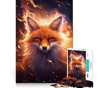 Puzzle "Volpe rossa nella foresta" per ragazzi, 1000 pezzi, stimola la memoria, rilassante, taglio liscio, regalo elegante (38x52cm)