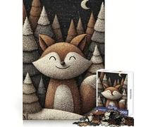 Puzzle "Volpe sorridente nella foresta invernale" per ragazzi, 1000 pezzi, gioco di logica e antistress, taglio preciso, regalo di Babbo Natale 50x75cm