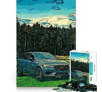 Puzzle Volvo XC nella natura per ragazzi,1000 pezzi,gioco di memoria,incastro perfetto,nessun pezzo si stacca,ideale da portare in viaggio,gioco per allenare la mente,regalo (38x52cm)
