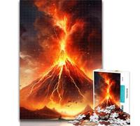 Puzzle Vulcano in eruzione, puzzle da 1000 pezzi per adolescenti, ideale come regalo per tutta la famiglia, adatto per bambini di età compresa tra 26x38cm e 14 anni