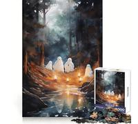 Puzzle Wanderlust Ghosts da 1000 pezzi per adolescenti, attività divertente e rilassante per stimolare l'intelletto, bordi precisi, regalo premuroso (38x26cm)
