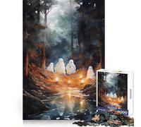 Puzzle Wanderlust Ghosts per ragazzi, 1000 pezzi, stimolante per la memoria, rilassante e piacevole, con tagli precisi, (38x52cm)