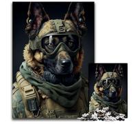 Puzzle War Dog da 1000 pezzi per adulti, puzzle impegnativi ideali per adolescenti e collezionisti, regalo da viaggio, attività per famiglie, 26X38CM/10,23x14,96 pollici.