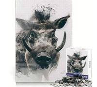 Puzzle Warthog Wilderness da 1000 pezzi per ragazzi, allenamento della memoria, fuga rilassante, taglio perfetto, regalo invernale (38x26cm)