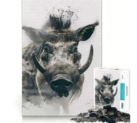Puzzle Warthog Wilderness da 1000 pezzi per ragazzi,divertente per stimolare la mente,con pezzi di dimensioni uniformi e precisi,ideale per attività di gruppo rilassanti in casa (50x75cm)