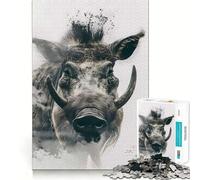 Puzzle Warthog Wilderness per ragazzi,1000 pezzi,gioco di potenziamento mentale,pezzi di dimensioni uniformi e precisi,divertimento in famiglia,attività serale (38x52cm)