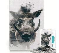 Puzzle Warthog Wilderness per ragazzi,1000 pezzi,stimola la mente,divertente,con componenti robusti e ben definiti,un'attività di gruppo emozionante (38x26cm)