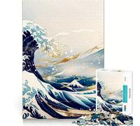 Puzzle Wave Off Kanagawa da 1000 pezzi,divertente da giocare,senza sbavature,con pezzi ben tagliati,portatile,ideale per i viaggi (50x75cm)