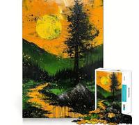 Puzzle "Way to the Sun" da 1000 pezzi,gioco creativo per sviluppare le capacità di apprendimento,incastro perfetto,nessun pezzo si stacca,attività per rafforzare i legami affettivi (38x26cm)