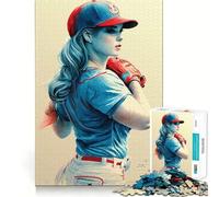 Puzzle "We Love Baseball" da 1000 pezzi,divertente per sviluppare la memoria,con bordi lisci e incastri perfetti,un modo divertente per riempire le ore vuote (38x52cm)