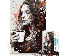 Puzzle "We Love Coffee" da 1000 pezzi,divertente per allenare la mente,con componenti robusti e ben definiti Un passatempo avvincente per rilassarsi in casa (38x52cm)