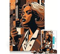 Puzzle We Love Coffee da 1000 pezzi,gioco cognitivo divertente,taglio di precisione, alleviare lo stress (38x26cm)