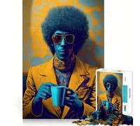 Puzzle "We Love Coffee" da 1000 pezzi,gioco di concentrazione mentale,tagli di precisione,bordi lisci,attività coinvolgente per serate tranquille (38x52cm)