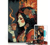 Puzzle "We Love Coffee" da 1000 pezzi,gioco di memoria,taglio di precisione,attività creativa interattiva per stimolare la mente a casa (38x52cm)