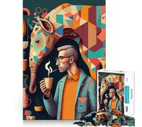Puzzle "We Love Coffee" per adulti,1000 pezzi,gioco stimolante per la mente,dimensioni uniformi,pezzi precisi,ideale da portare in viaggio,gioco per allenare la mente,regalo (38x26cm)