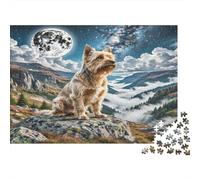 Puzzle Welsh Terrier per Adulti dai 14 Anni, Terrier sulla Vetta della Montagna Regalo Divertente e Attività per Casa Regalo 70x50cm 1000 Pezzi