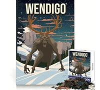 Puzzle Wendigo Cryptid Horror Art per adolescenti, 1000 pezzi, allenamento mentale, relax, taglio laser, regalo memorabile (50x75cm)