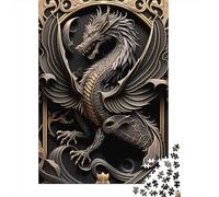 Puzzle Western Dragon Lord per adulti, puzzle da 1000 pezzi per adolescenti dai 12 anni in su, regali per la vigilia di Natale, 1000 pezzi (38x26 cm)