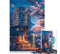 Puzzle "When The Sakura Bloom" da 1000 pezzi,giocattolo di costruzione,incastro sicuro,divertimento in casa durante le vacanze (38x26cm)