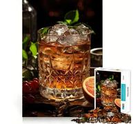 Puzzle Whiskey on Ice per adulti,1000 pezzi,gioco di memoria e allenamento per la mente,taglio preciso,finitura di alta qualità,un modo coinvolgente per trascorrere il tempo libero (50x75cm)