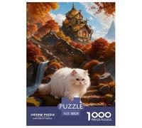 Puzzle White Cat 1000 Pezzi Per Adulti E Ragazzi, Puzzles Con Mountain Path, Sfidante E Stimolante, Regalo Originale 38x26cm/1000pcs