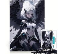 Puzzle White Devil Angel da 1000 pezzi per adulti,gioco di abilità mentale,taglio laser per un incastro perfetto,attività gratificante per le giornate di pioggia (38x26cm)