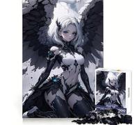 Puzzle White Devil Angel da 1000 pezzi per adulti, stimolante cognitivo, evasione consapevole, blocco stretto, regalo per le vacanze (38x26cm)