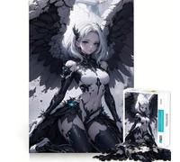 Puzzle "White Devil Angel" per ragazzi,1000 pezzi,gioco di potenziamento mentale,dimensioni uniformi,pezzi precisi,divertimento in famiglia,attività serale (38x52cm)
